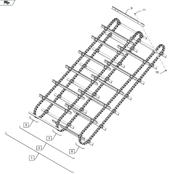 47578293 - Транспортер в сб. (3ц., 109зв.) кам. накл. CS6050, CSX7060